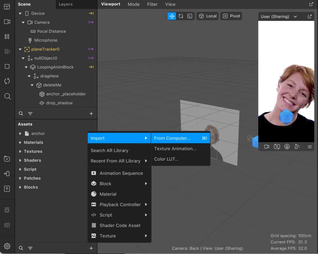 Meta Spark Studioに3Dモデルをインポートしよう